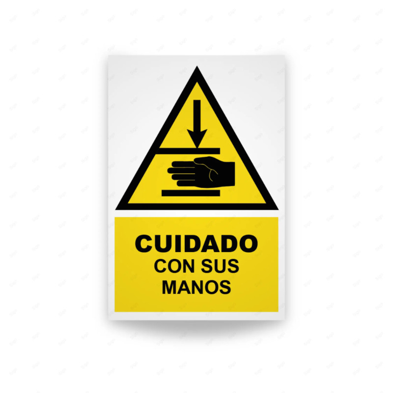 ‣ Rótulo Atención: Cuidado con sus manos... | SIGO