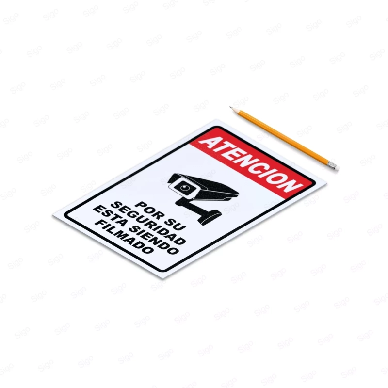 Rótulo Cámara de Seguridad, Señales de Atención