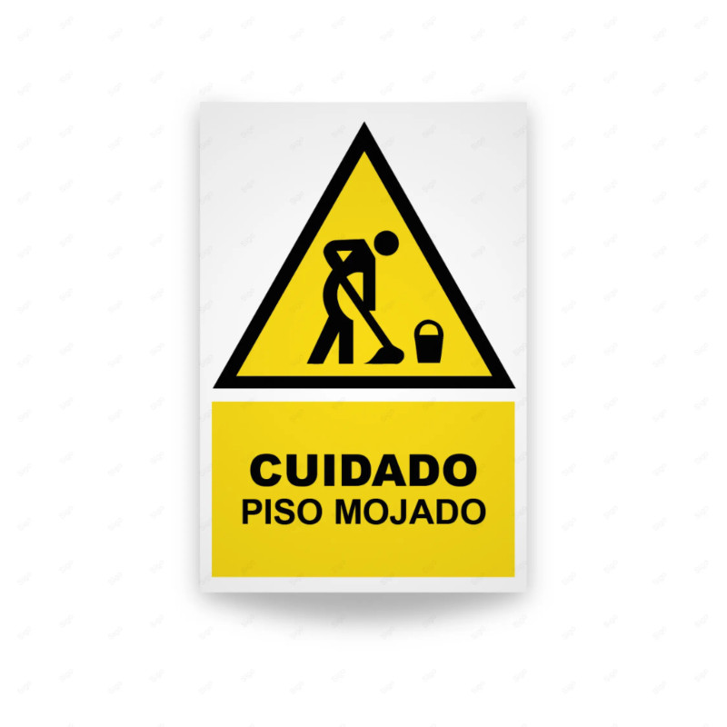 ‣ Rótulo Atención: Cuidado piso mojado... | SIGO