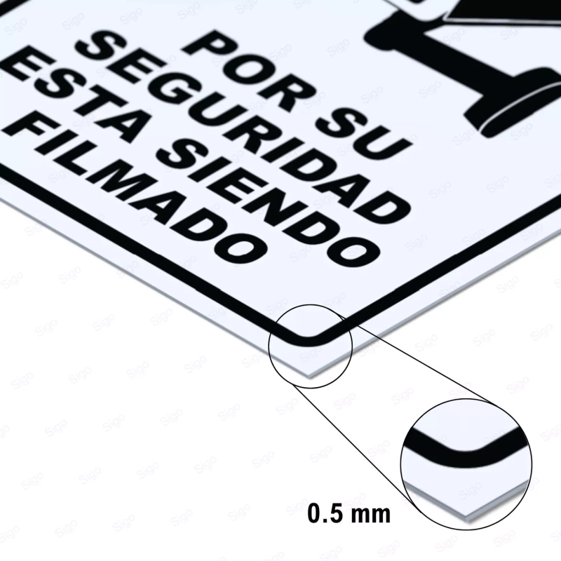 Rótulo Cámara de Seguridad, Señales de Atención