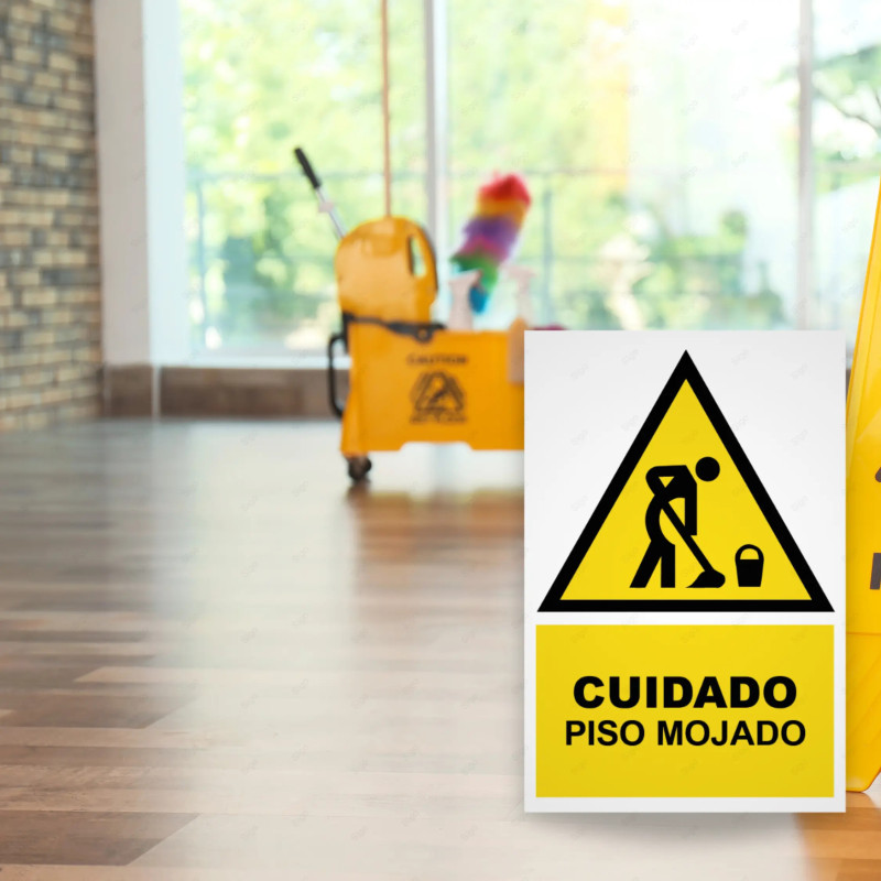 ‣ Rótulo Atención: Cuidado piso mojado... | SIGO