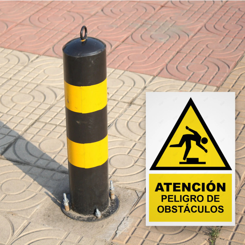 ‣ Rótulo Atención: Peligro de Obstáculos... | SIGO