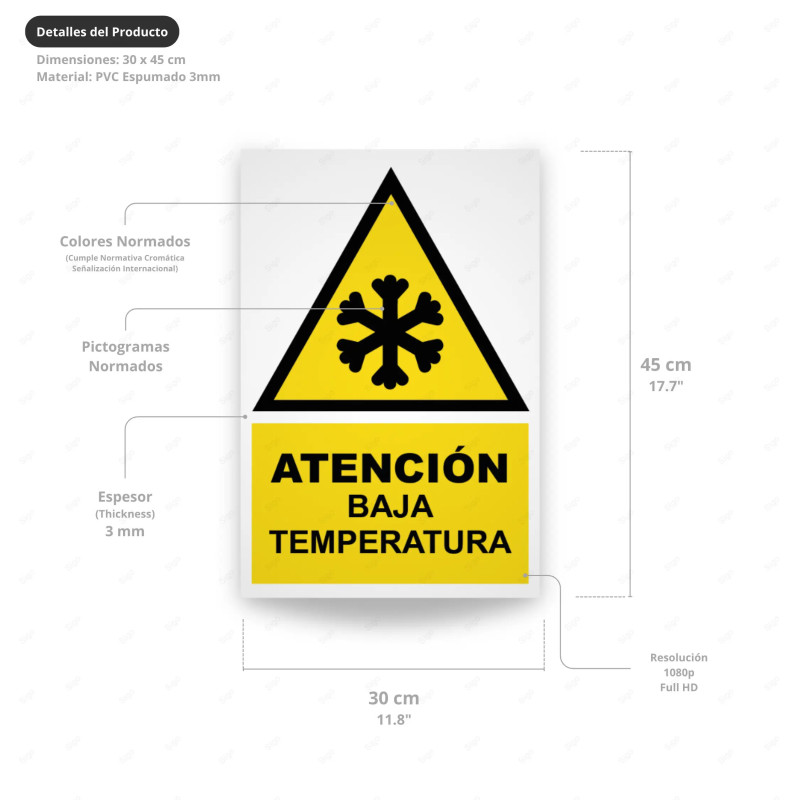 ‣ Rótulo Atención: Baja Temperatura... | SIGO