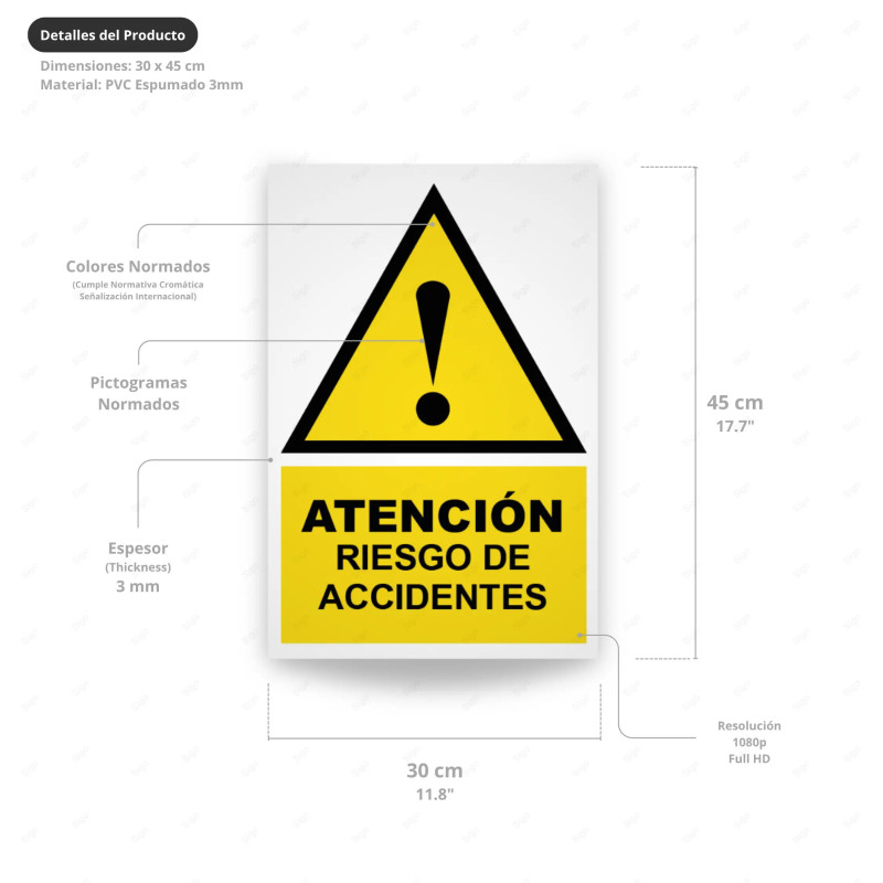 ‣ Rótulo Atención - Riesgo de Accidentes... | SIGO