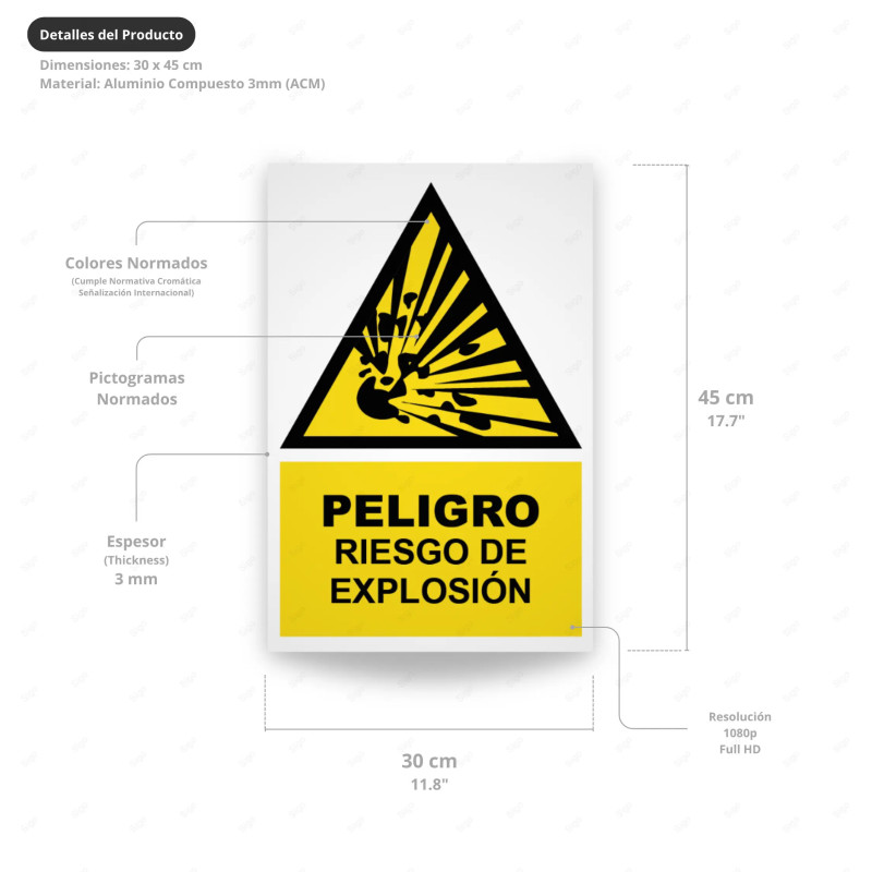 ‣ Rótulo Atención: Peligro Explosión... | SIGO