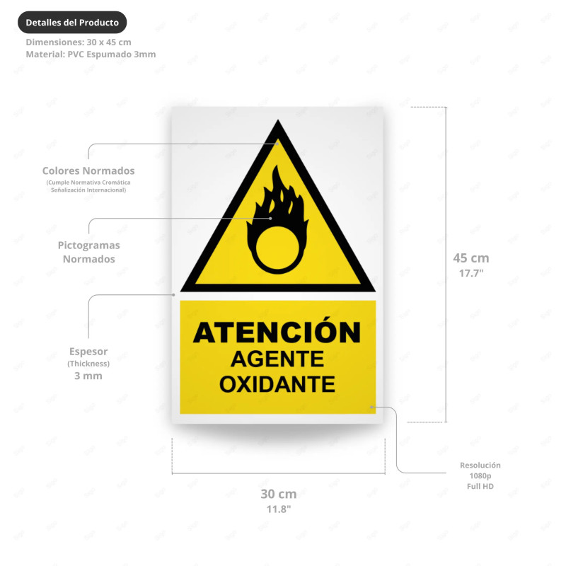 ‣ Rótulo: Atención agente oxidante | SIGO