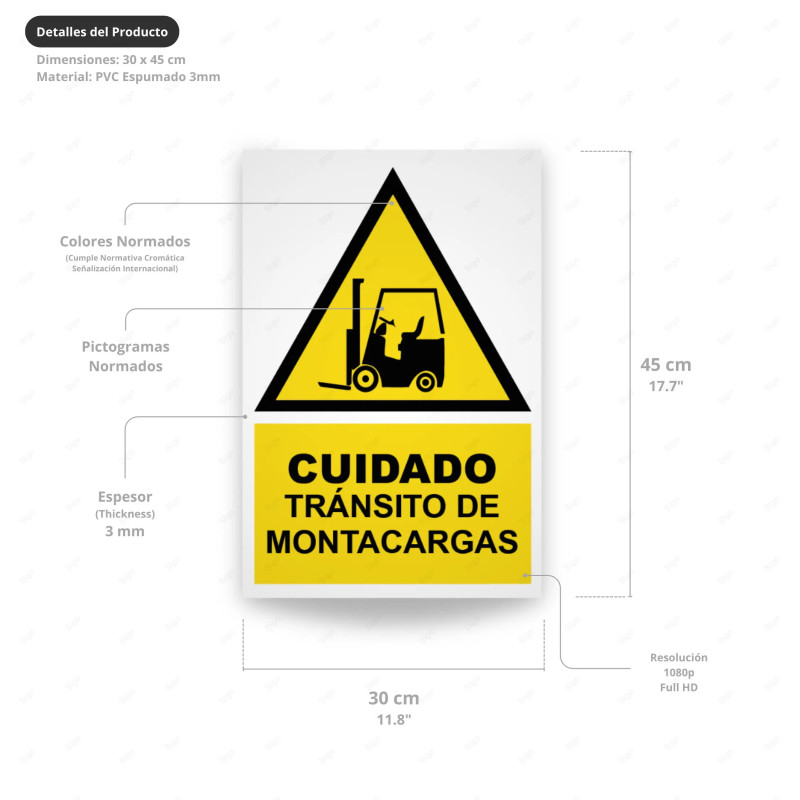 ‣ Rótulo Atención: Cuidado Montacargas... | SIGO