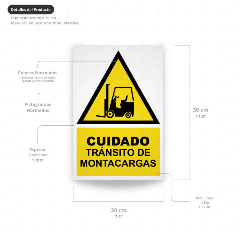 ‣ Rótulo Atención: Cuidado Montacargas... | SIGO