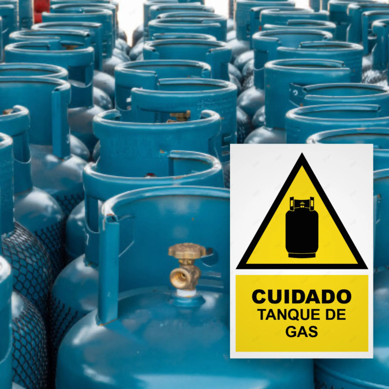 ‣ Rótulo Atención: Cuidado tanque de gas... | SIGO