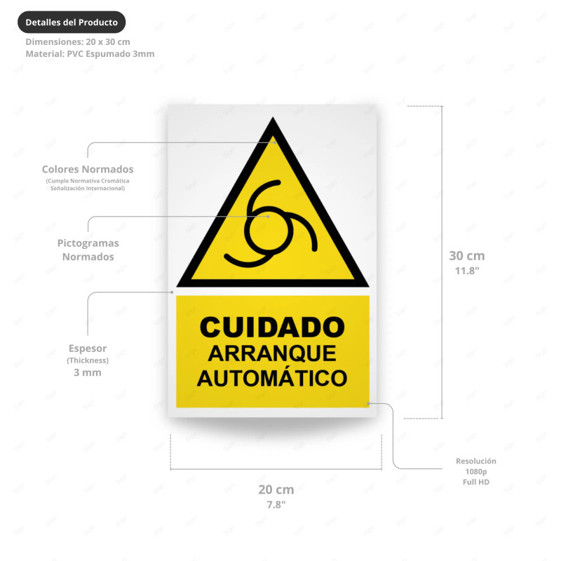 ‣ Rótulo Cuidado arranque automático... | SIGO