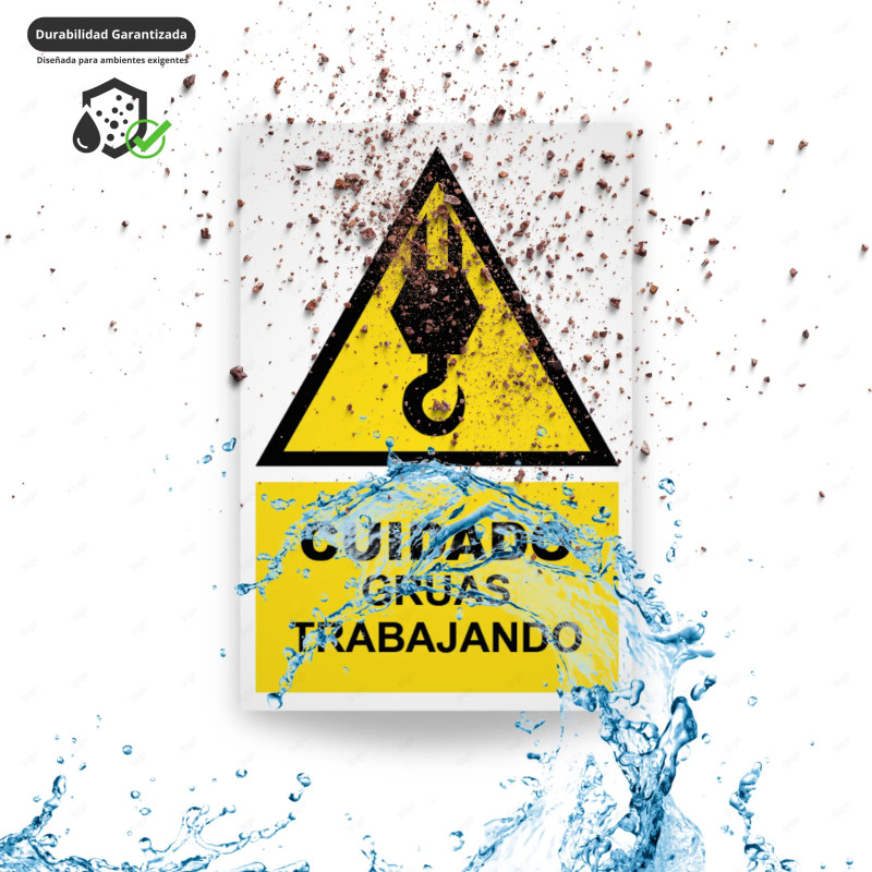 ‣ Rótulo Atención: Cuidado Grúas Trabajando... | SIGO