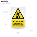 ‣ Rótulo Atención: Cuidado Hombres Trabajando... | SIGO