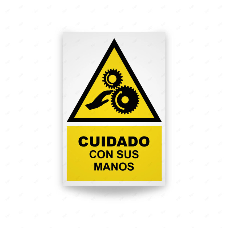 ‣ Rótulo Atención: Cuidado con sus manos... | SIGO
