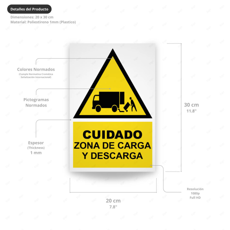 ‣ Rótulo: Cuidado zona carga y descarga... | SIGO