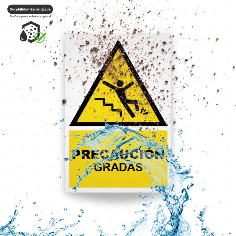 ‣ Rótulo Atención Precaución Gradas... | SIGO