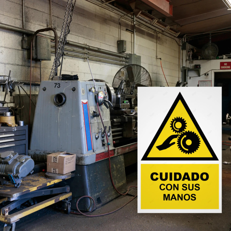 ‣ Rótulo Atención: Cuidado manos... | SIGO