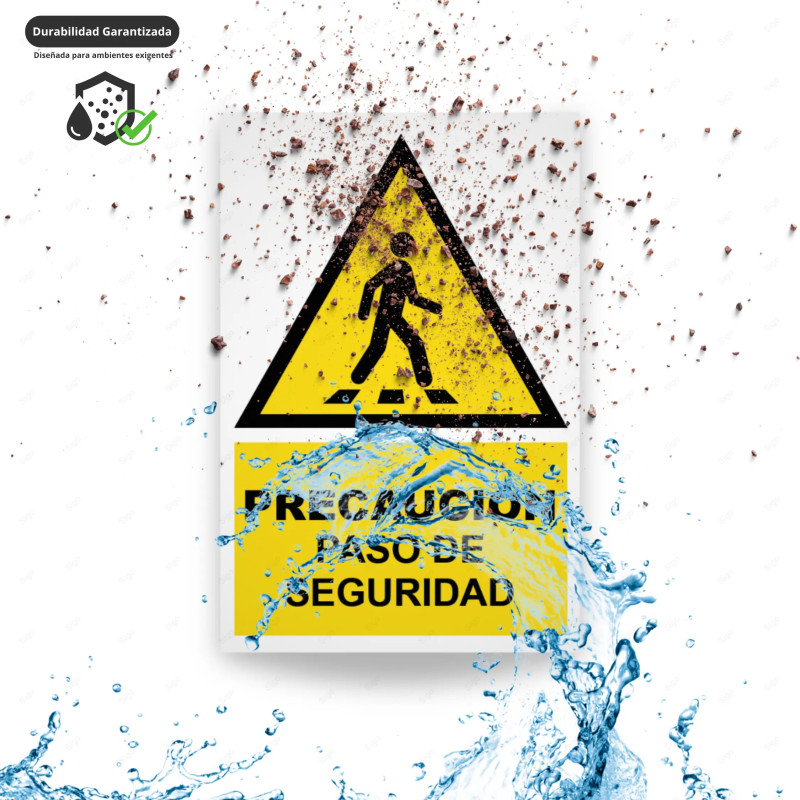 ‣ Rótulo Atención - Precaución paso seguro... | SIGO