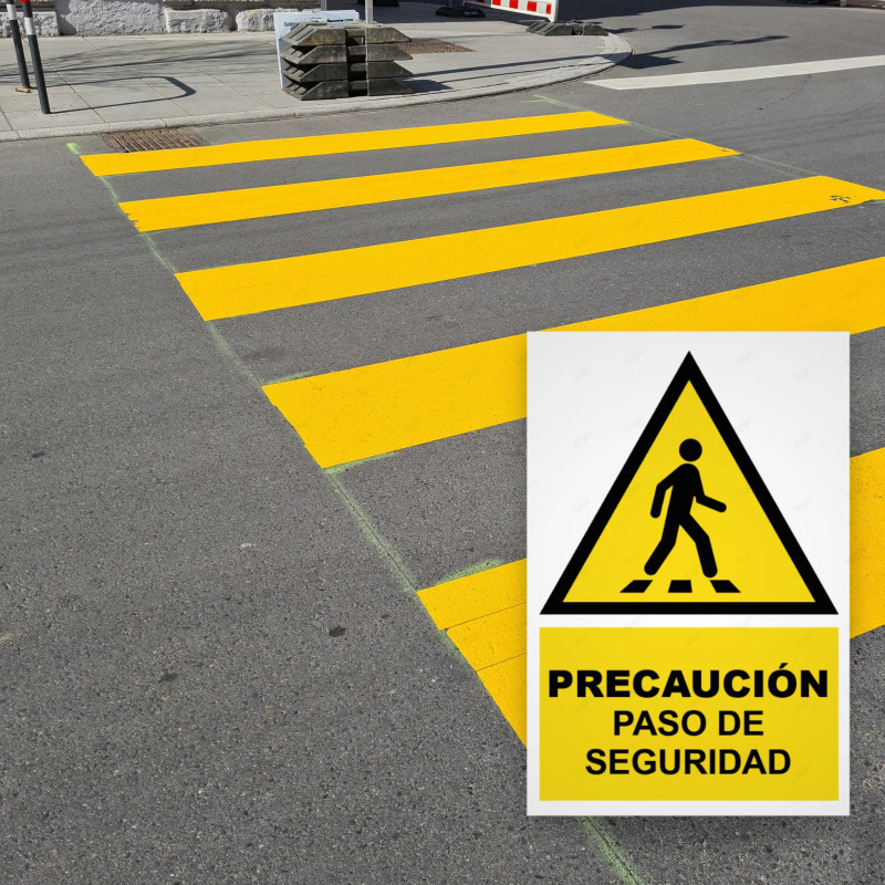 ‣ Rótulo Atención - Precaución paso seguro... | SIGO