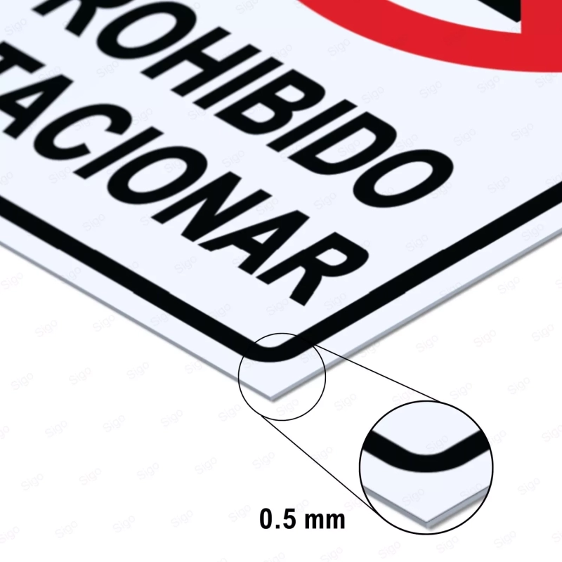 Rotulo Prohibido Estacionar, Señales de Prohibición