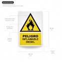 ‣ Rótulo Atención - Peligro Inflamable Die... | SIGO
