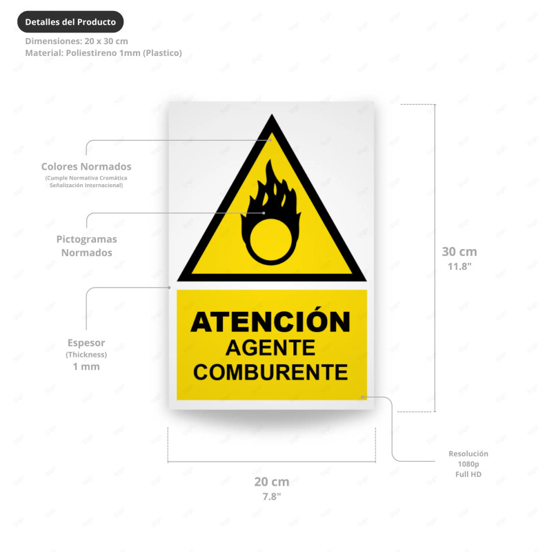 ‣ Rótulo Atención Agente Comburente... | SIGO