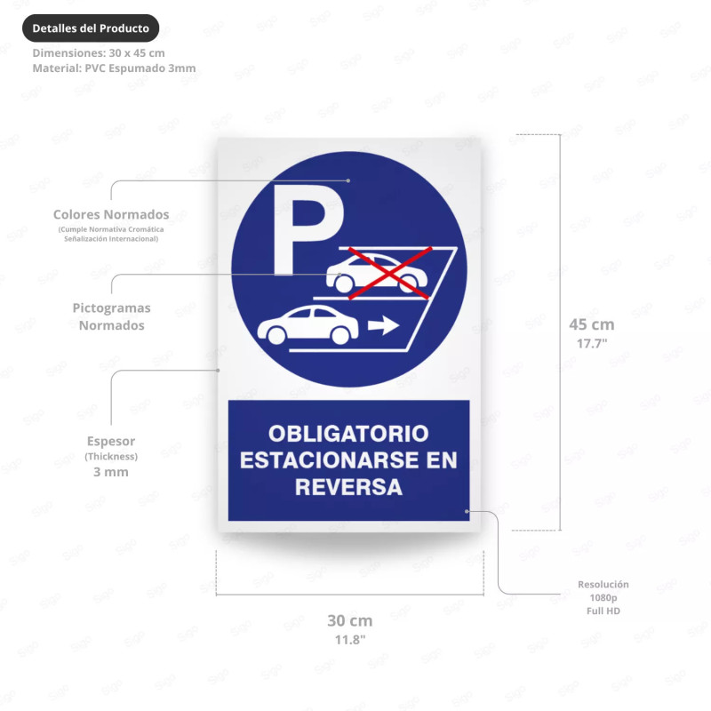 ‣ Rótulo Obligación: Estacionar en Reversa... | SIGO