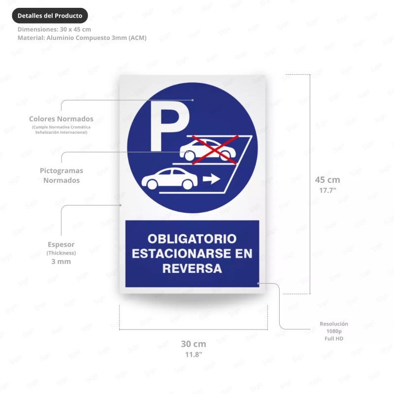 ‣ Rótulo Obligación: Estacionar en Reversa... | SIGO
