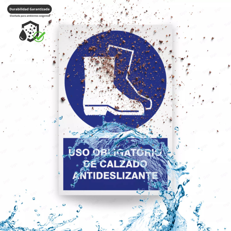 ‣ Rótulo: Uso de calzado antideslizante... | SIGO