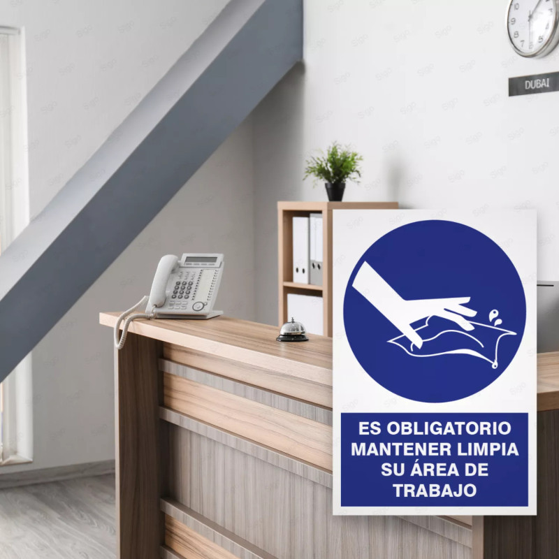 ‣ Rótulo: Mantén limpia tu área de trabajo | SIGO