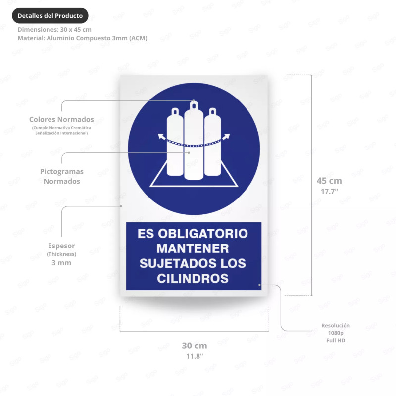 ‣ Rótulo: Mantener Sujetados Cilindros | SIGO