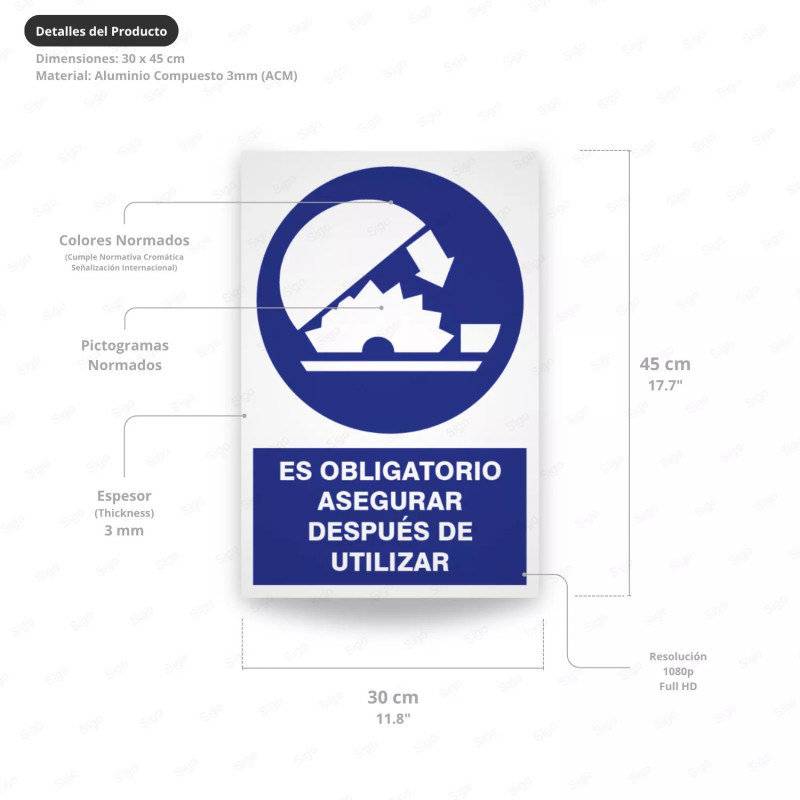 ‣ Rótulo de Seguridad: Asegurar Después... | SIGO