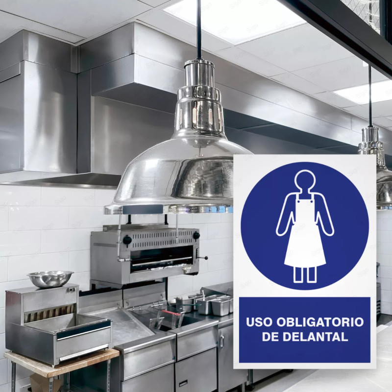 ‣ Rótulo Obl: Uso obligatorio de delantal | SIGO