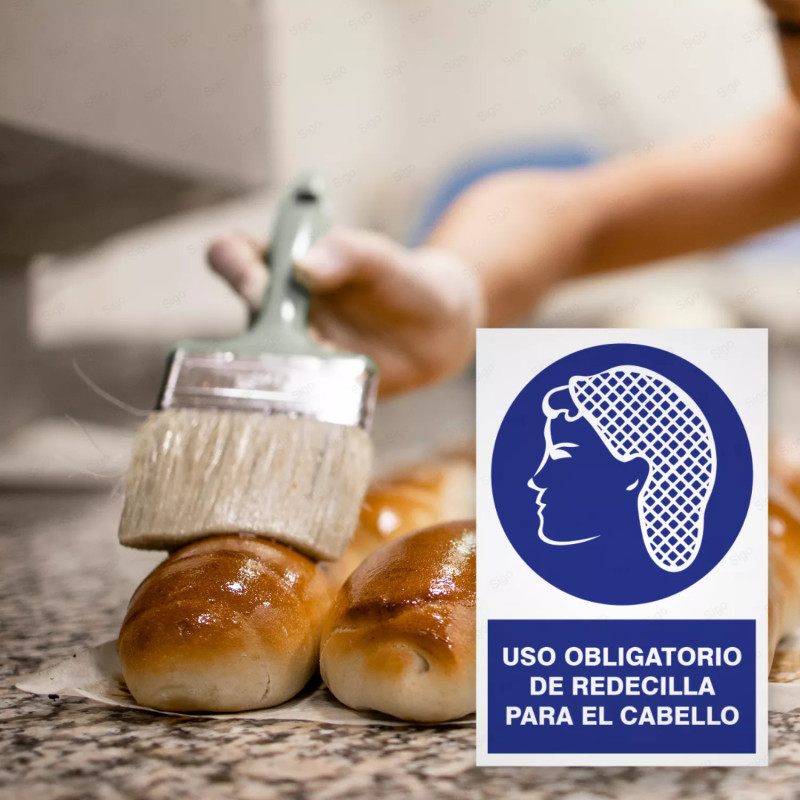 ‣ Uso obligatorio redecilla cabello - Rótulo | SIGO