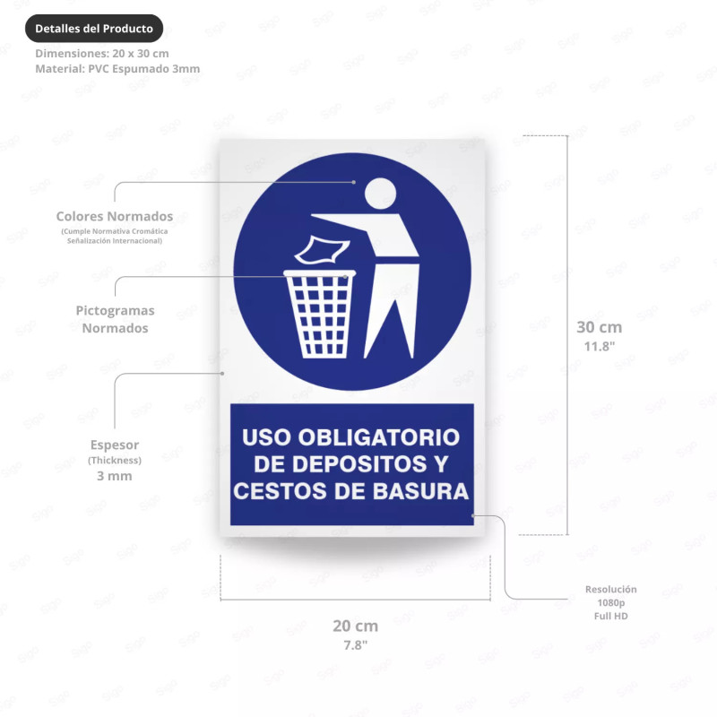 ‣ Uso obligatorio de depósitos y cestos... | SIGO