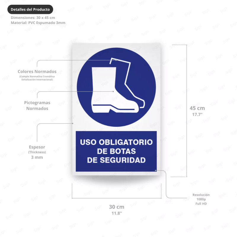 ‣ Uso obligatorio de botas de seguridad | SIGO