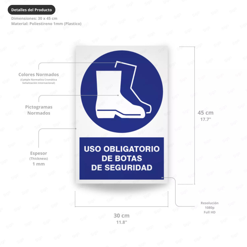 ‣ Uso obligatorio de botas de seguridad | SIGO