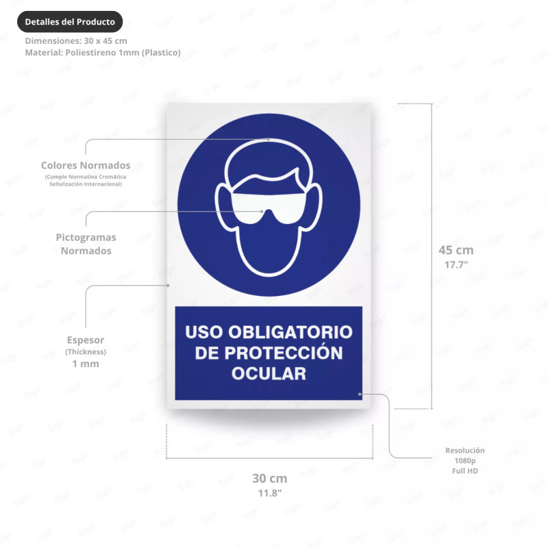 ‣ Uso obligatorio: protección ocular Rótulo... | SIGO