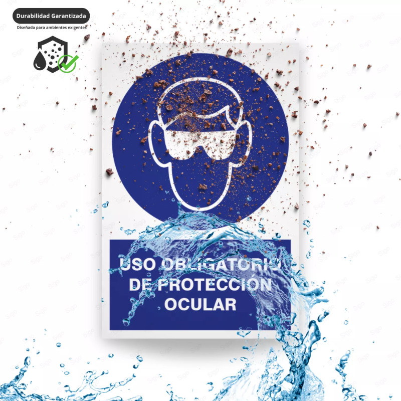 ‣ Uso obligatorio: protección ocular Rótulo... | SIGO