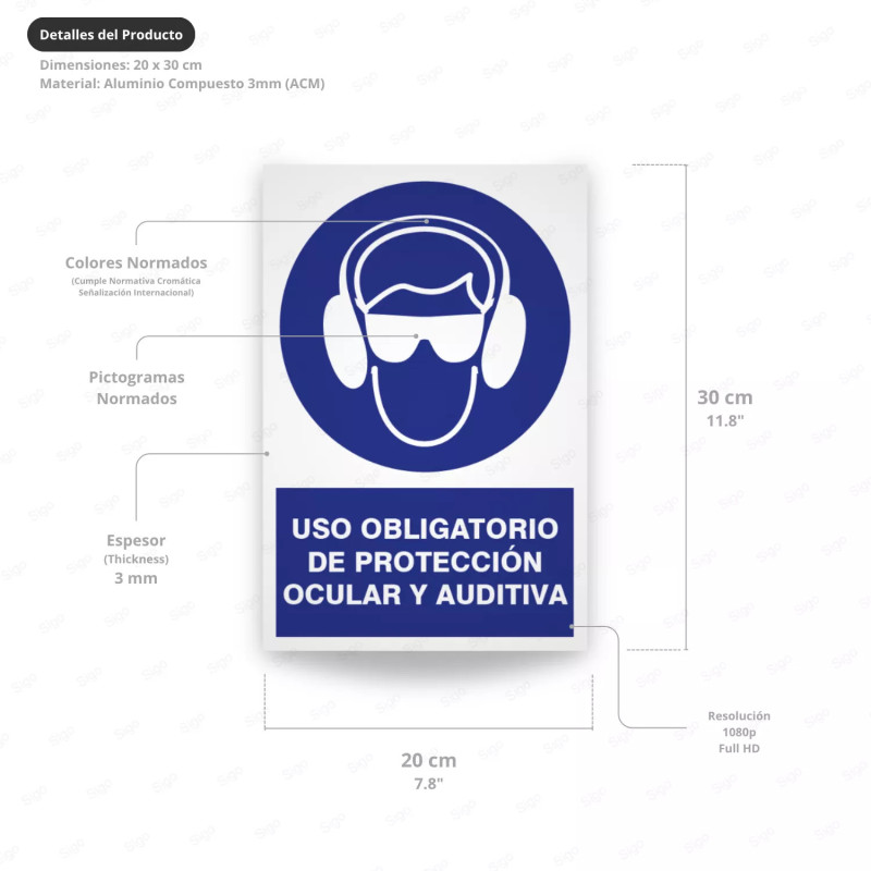 ‣ Rótulo Obligación: Uso Protección Ocular/Auditiva | SIGO