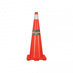 ‣ Cono de precaución 90 cm PVC con reflejante | Truper