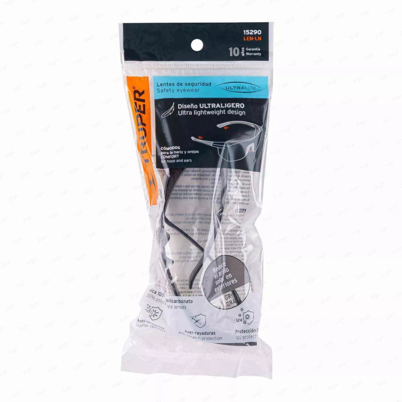 Lentes de Seguridad Grises, Truper Ultralite