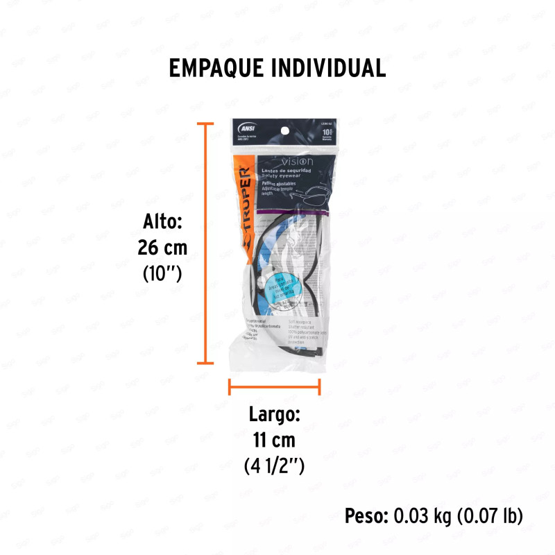 Lentes de seguridad azules, Truper Vision