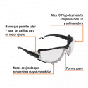 Lentes Transp Antiempaño C/Marco de Espuma Y Correa