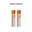 Linterna de aluminio LED Cree 235 lm con 2 pilas AA, Truper