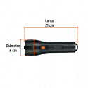 Linterna plástica 1 LED 180 lm con 2 pilas D, Truper