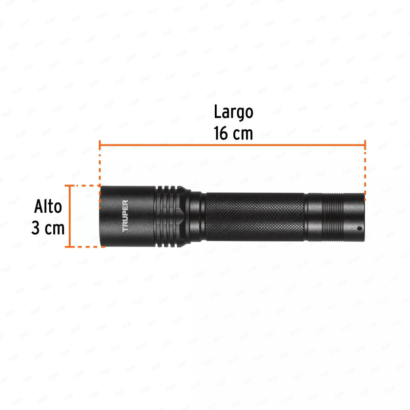 Linterna LED recargable, de aluminio, 340 lm, TRUPER