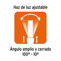 Linterna LED recargable, de aluminio,1,300 lm, TRUPER EXPERT