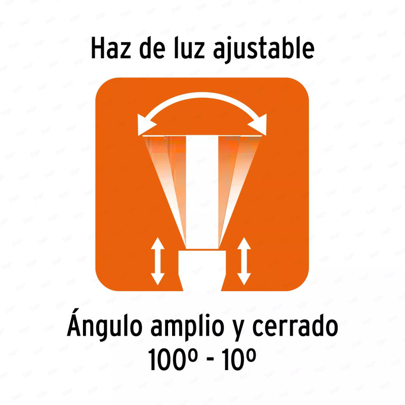 Linterna LED recargable, de aluminio,1,300 lm, TRUPER EXPERT