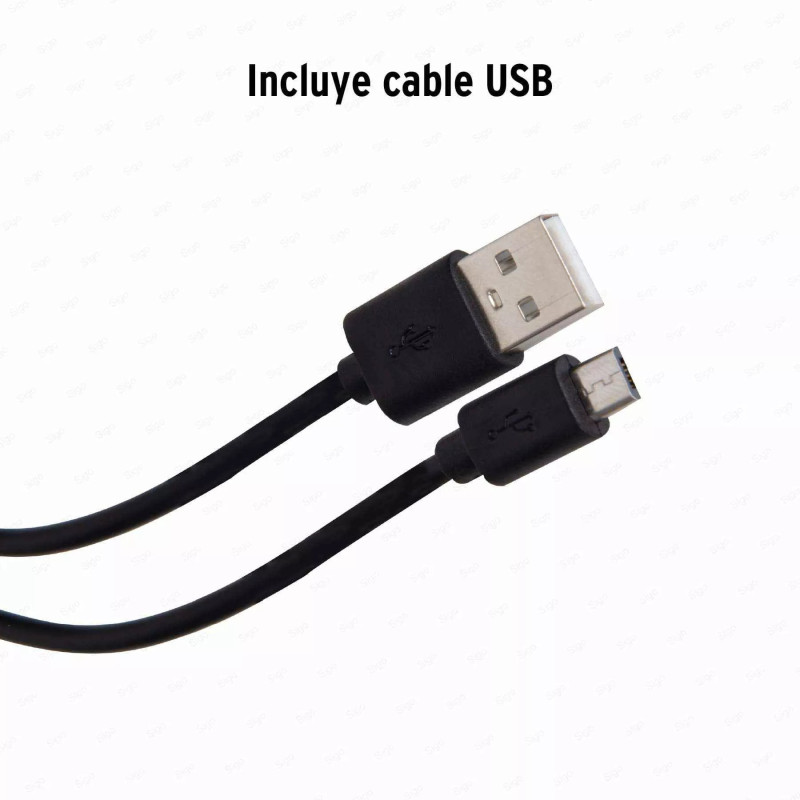 Linterna plástica de LED 300 lm, recargable, TRUPER