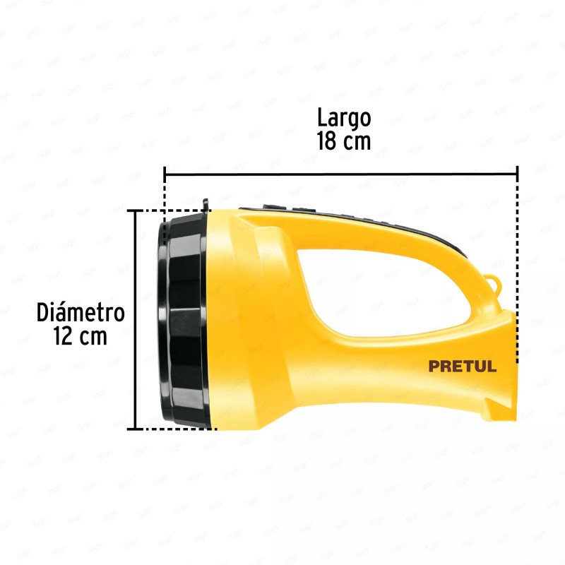 Linterna reflectora LED 260 lm,recargable, PRETUL